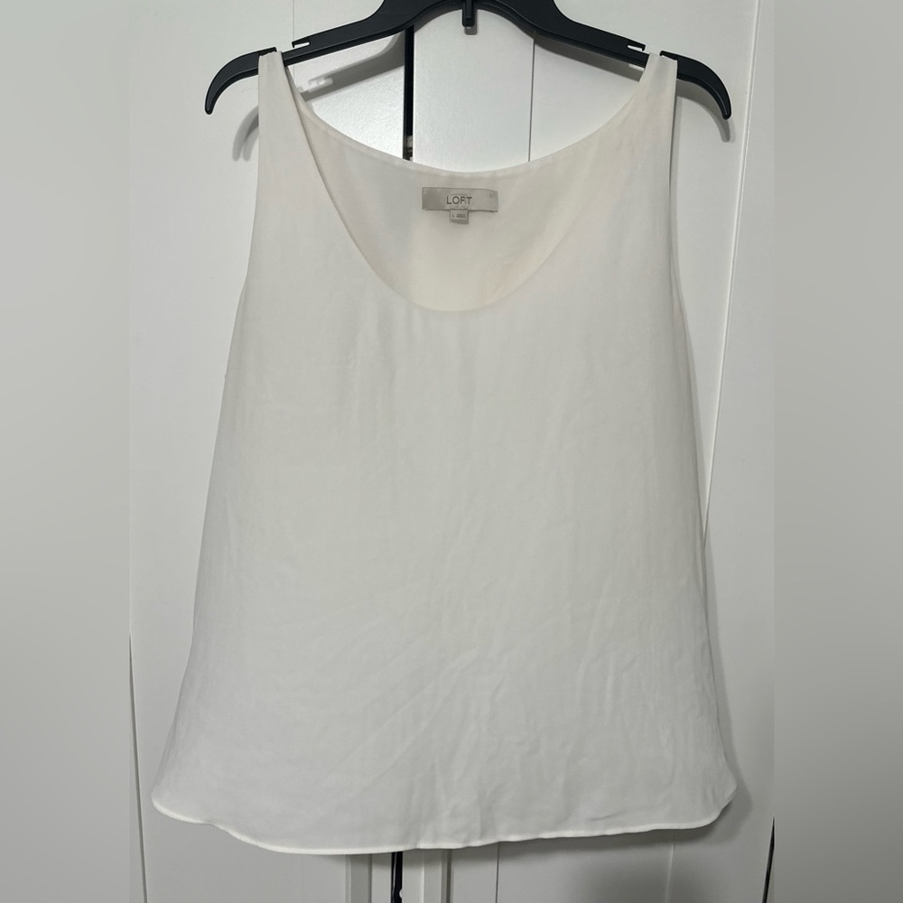 LOFT Women's Cream Tank Top